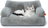 Dog Couch, Supportive Small Dog Bed for Puppy and Cats with Removable Washable Cover, Fluffy Cat Couch with Non-Slip Bottom (Camel, 26.0" L X 19.0" W X 13.0" Th)