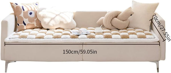 Pet Couch Cover for Sofa, Dog Cover for Couch, Washable Pet Couch Covers for Large Dogs, Anti-Slip Dog Bed Mat for Couch (27X59 Inch, Dark Coffee)