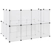 Animal Cage Transparent, White PP Plastic, Steel Large