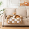 Dog Bed for Couch with Bolster, Comfy Couch Cover for Dogs Washable, Non-Slip Plush Furniture Protector, Calming Fuzzy Lounge Mat, Pet Sofa Accessories (Brown, Small)