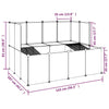 Animal Cage Transparent, White PP Plastic, Steel Large