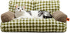 Dog Couch, Supportive Small Dog Bed for Puppy and Cats with Removable Washable Cover, Fluffy Cat Couch with Non-Slip Bottom (Camel, 26.0" L X 19.0" W X 13.0" Th)