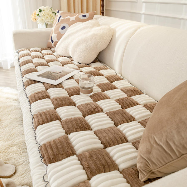 Pet Couch Cover for Sofa, Dog Cover for Couch, Washable Pet Couch Covers for Large Dogs, Anti-Slip Dog Bed Mat for Couch (27X59 Inch, Dark Coffee)