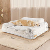 Cute Couch for Pets, Fluffy Pets Sofa with Soft Corduroy Fleece, Supportive Pet Sofa with Non-Slip Bottom, 40Inch, Cream