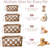 Dog Bed for Couch with Bolster, Comfy Couch Cover for Dogs Washable, Non-Slip Plush Furniture Protector, Calming Fuzzy Lounge Mat, Pet Sofa Accessories (Brown, Small)