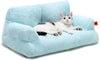 Dog Couch, Supportive Small Dog Bed for Puppy and Cats with Removable Washable Cover, Fluffy Cat Couch with Non-Slip Bottom (Camel, 26.0" L X 19.0" W X 13.0" Th)