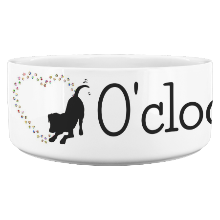 It's Dog O'clock Pet Bowl