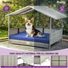 Tucker Murphy Rattan Raised Rattan Dog Sofa with Cushion