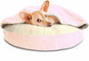 26" round Orthopedic Dog Bed for Medium/Small Dogs W/ Removable Washable Cover, for Dogs up to 30 Lbs - Sherpa & Suede Snuggery - Blue, 26-Inch