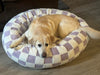 WOOFWAYZ Lavender Checkered Calming Bed