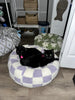 WOOFWAYZ Lavender Checkered Calming Bed