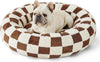 WOOFWAYZ Brown Check Calming Bed