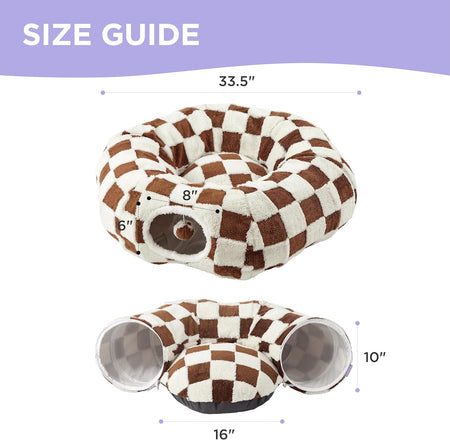 2 in 1 Checkered Convertible Tunnel to Bed