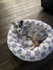 WOOFWAYZ Lavender Checkered Calming Bed