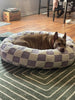 WOOFWAYZ Lavender Checkered Calming Bed