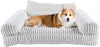Cute Couch for Pets, Fluffy Pets Sofa with Soft Corduroy Fleece, Supportive Pet Sofa with Non-Slip Bottom, 40Inch, Cream