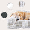 Cute Couch for Pets, Fluffy Pets Sofa with Soft Corduroy Fleece, Supportive Pet Sofa with Non-Slip Bottom, 40Inch, Cream