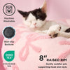 Donut Cat Beds for Indoor Cats - round Small Dog Bed Calming Pet Beds, Cute Modern Beds with Jacquard Shaggy Plush & anti Slip Bottom, 20 Inch, Pink Taffy