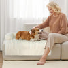 Luxurious Dog Couch Bed, Washable Calming Dog Couch Cover, Removable Couch Protector for Dogs, Waterproof Sofa Bed, Pet Bed Mats for Couch, Pet Couch Covers for Sofa(White, L)