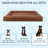 Orthopedic Pet Bed - 45In Large Dog Bed with Supportive Bolster, Nonslip Bottom, and Removable Washable Cover - Memory Foam Pet Beds for Large Dogs - Dog Products (Brown)