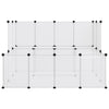 Animal Cage Transparent, White PP Plastic, Steel Large