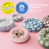 Donut Cat Beds for Indoor Cats - round Small Dog Bed Calming Pet Beds, Cute Modern Beds with Jacquard Shaggy Plush & anti Slip Bottom, 20 Inch, Pink Taffy