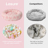 Donut Cat Beds for Indoor Cats - round Small Dog Bed Calming Pet Beds, Cute Modern Beds with Jacquard Shaggy Plush & anti Slip Bottom, 20 Inch, Pink Taffy